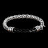 Maximan Midnight Men's Black Leather Steel Chain Bracelet | Australia