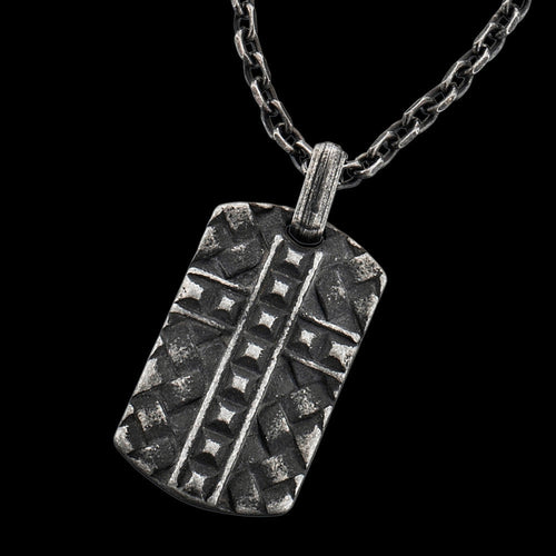 Black Steel Men's Cross Dog Tag Necklace | Save Brave Australia