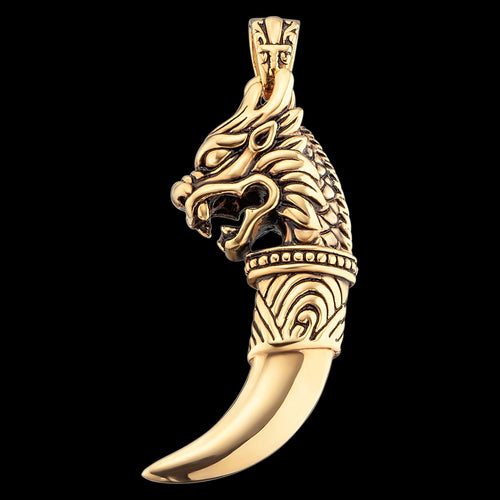 Gold Dragon Tooth Men's Pendant | Save Brave Australia