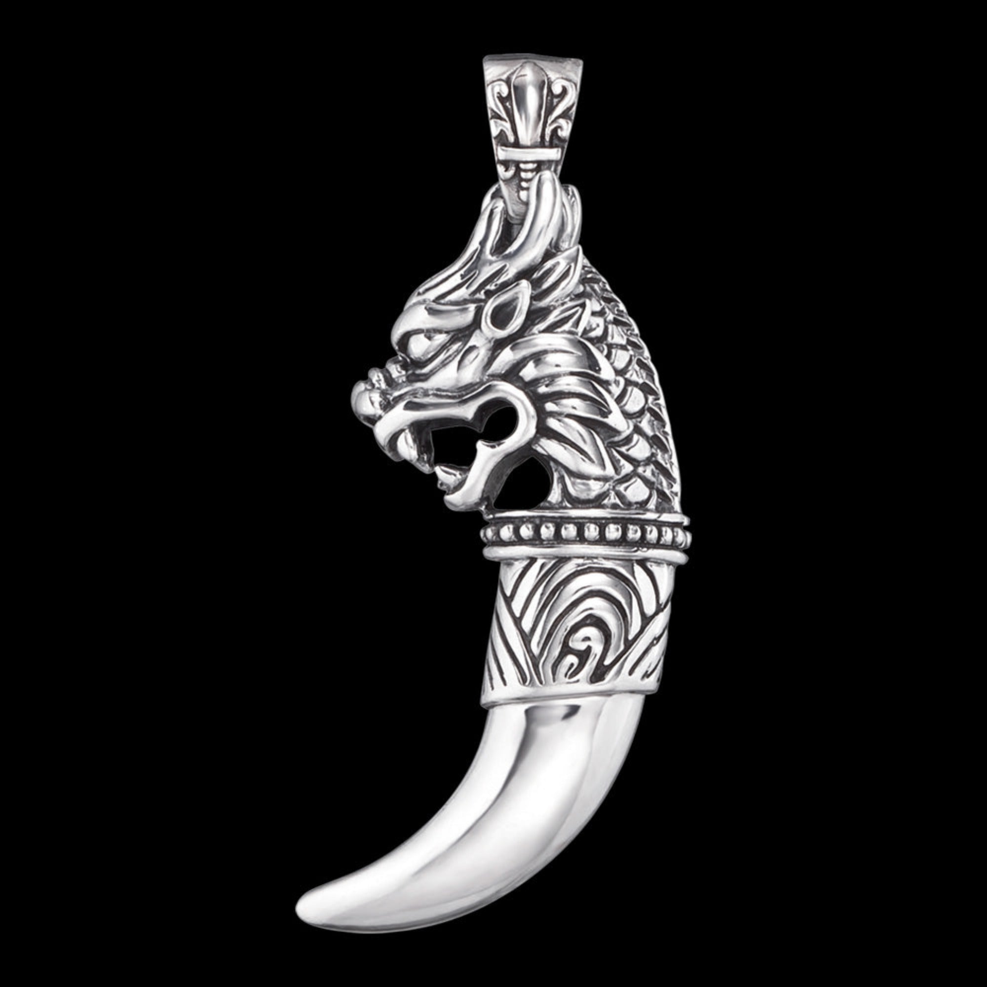 Dragon Tooth Sterling Silver Men's Pendant | Save Brave Australia