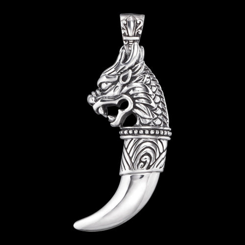Dragon Tooth Sterling Silver Men's Pendant | Save Brave Australia