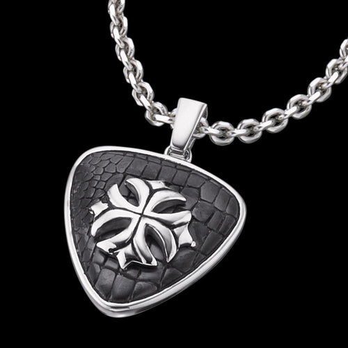 Fleur De Lis Cross Medallion Men's Necklace | Save Brave Australia