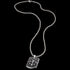 Full view of Save Brave men's fleur-de-lis dog tag necklace.