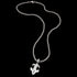 Full view of Save Brave fleur-de-lis stainless steel men's necklace.