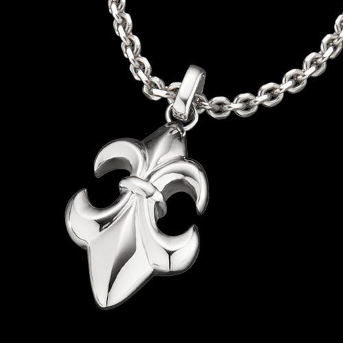 Fleur-De-Lis Steel Men's Necklace | Save Brave