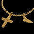 Men's Faith Cross & Wing Stainless Steel Gold Necklace | Save Brave Australia