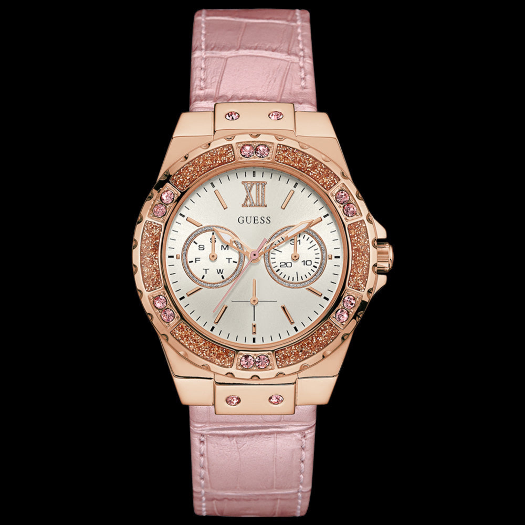 Guess Limelight Rose Gold Ladies Dress Watch Guess Limelight Rose Gold Ladies Dress Watch
