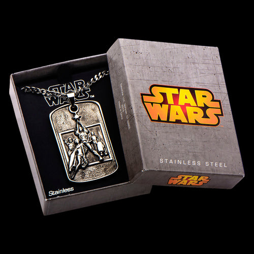 STAR WARS 1977 MOVIE POSTER DOG TAG NECKLACE - BOX VIEW