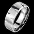 Titanium Men's Matt Finish Notched Edge Ring | Australia